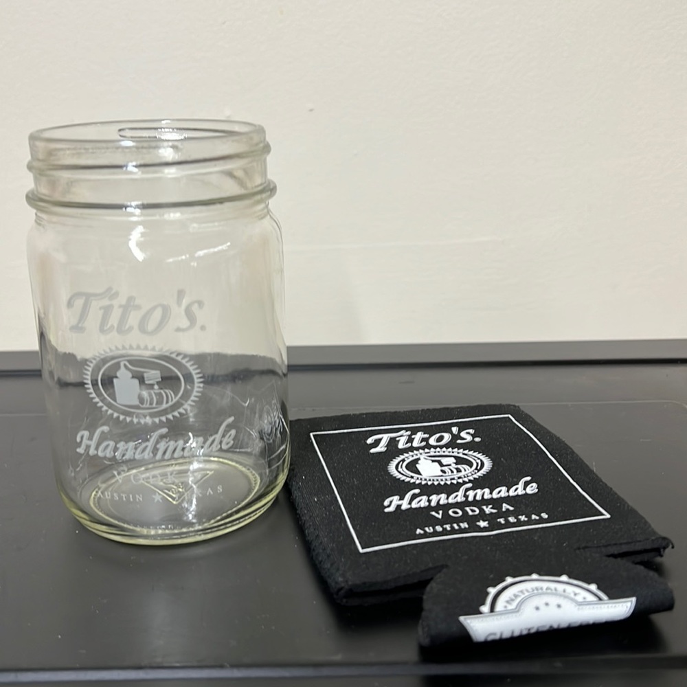 Tito’s Glass And Koozie